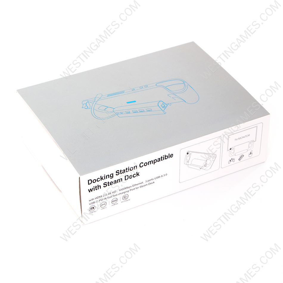 Docking Station TV Base Stand Hub Holder Dock USB C to RJ45 Ethernet 4K 60HZ HDMI-compatible Steam Deck Console