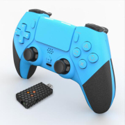 Wireless Gamepad Controller with Adapter and Back Key for PS5 Games Blue
