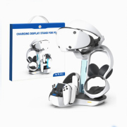 Cooling Fan LED Elite Controller Charge Indication Individual Sense RGB Lighting With Headphone Stand Holder for PS5 VR2