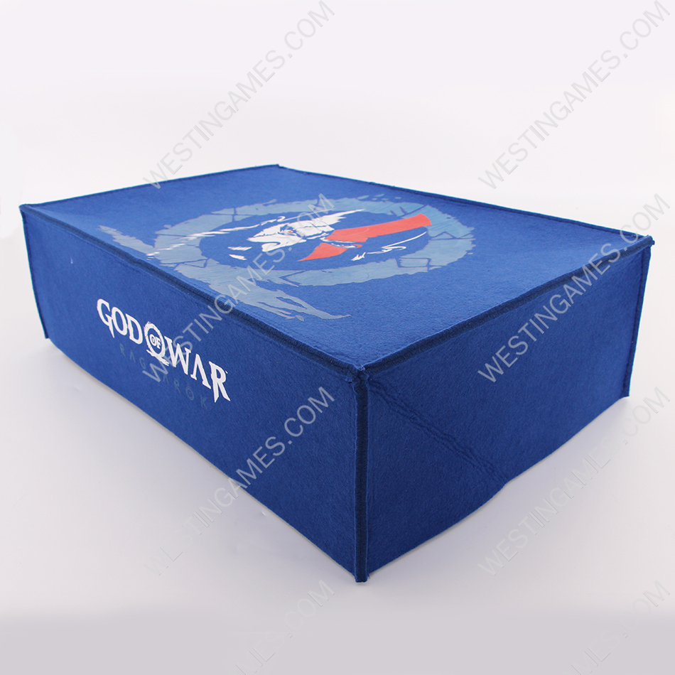 Horizontal Blue Protective Dust Prevent Cover Sleeve for PS5 Console - God of War 03