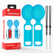 Music Sandhammer Grip JOYCON Left and Right Hand Sense Game Grip JYS-NS251 for Switch and OLED Transparet Blue