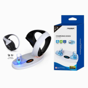 RGB Display Light Dual Controller Charging Dock Charger Stand for PSVR2 Controller