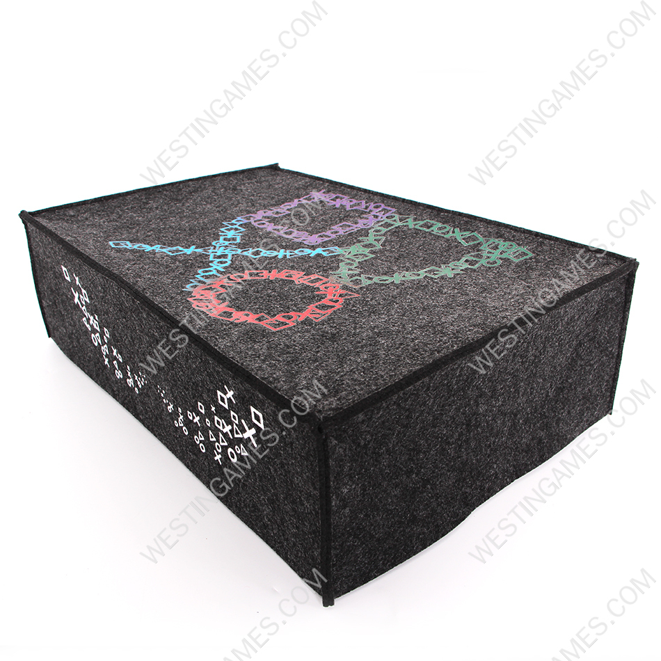 Horizontal Black Protective Dust Prevent Cover Sleeve for PS5 Console - BIg PS Logo 03