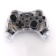 Wireless Game Controller RGB Glare Game Hand Joystick Computer and Phone Game Controller for Switch PS3/PC Transparent White 02