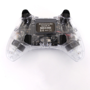 Wireless Game Controller RGB Glare Game Hand Joystick Computer and Phone Game Controller for Switch PS3/PC Transparent White 03