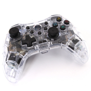 Wireless Game Controller RGB Glare Game Hand Joystick Computer and Phone Game Controller for Switch PS3/PC Transparent White 04