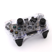 Wireless Game Controller RGB Glare Game Hand Joystick Computer and Phone Game Controller for Switch PS3/PC Transparent White 05
