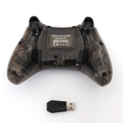 Wireless Game Controller RGB Glare Game Hand Joystick Controller with USB Receiver for Switch PS3/PC/TV BOX Transparent White 03