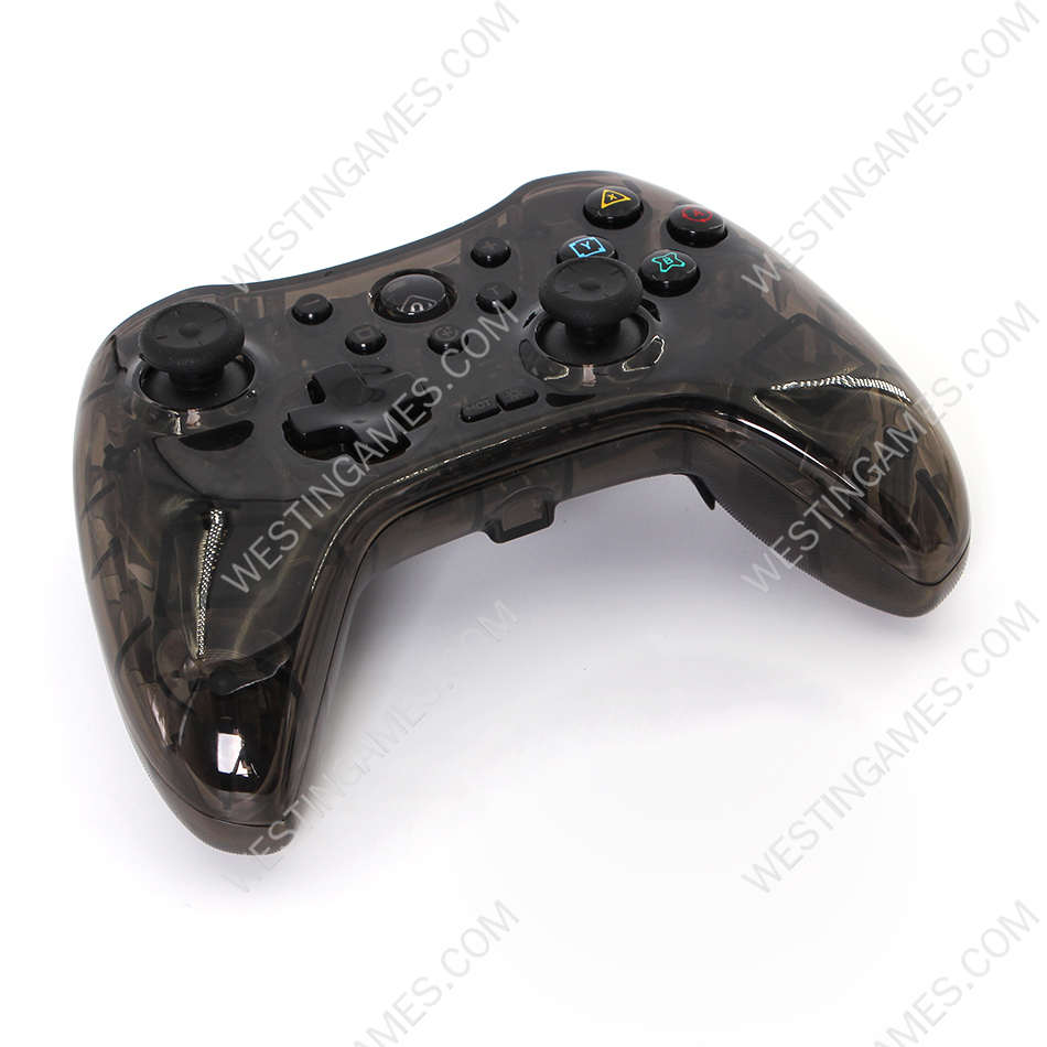 Wireless Game Controller RGB Glare Game Hand Joystick Computer and Phone Game Controller for Switch PS3/PC Transparent Black
