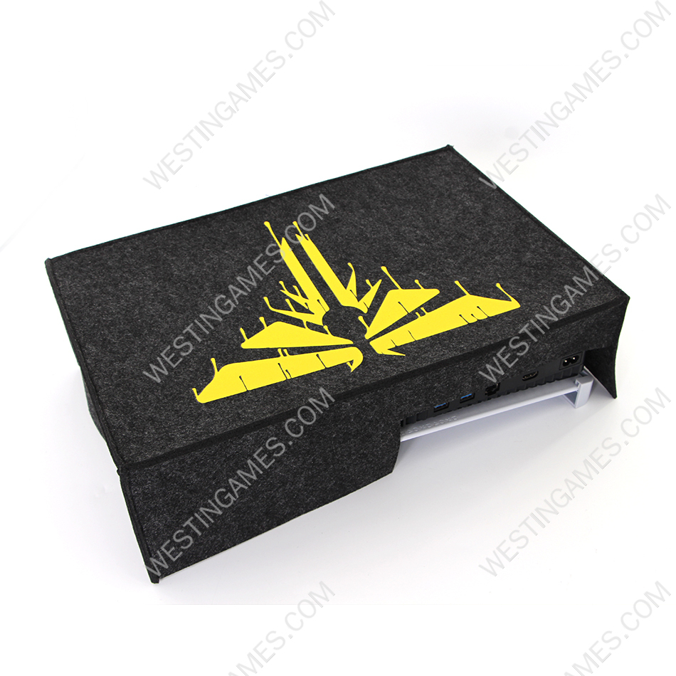 Horizontal Black Protective Dust Prevent Cover Sleeve for PS5 Console - The last of us 05
