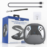 Rechargeable Handle Storage Bag case Handle Universal JYS-P5169 Support charge for PS5/PS5 Elite Controller Black