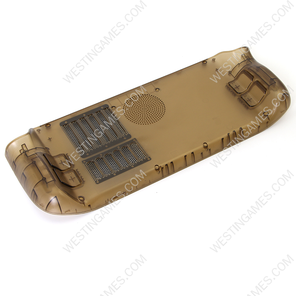 Modified Heat Sink Backshell Rear Back Plate Shell Replacement Case Set Accessories For Steam Deck - Clear Coffee