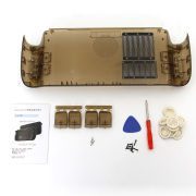 Modified Heat Sink Backshell Rear Back Plate Shell Replacement Case Set Accessories For Steam Deck - Clear Coffee 05