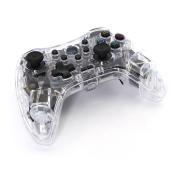 Wired Game Controller RGB Glare Game Hand Joystick Computer and Phone Game Controller for Switch PS3/PC Transparent Black