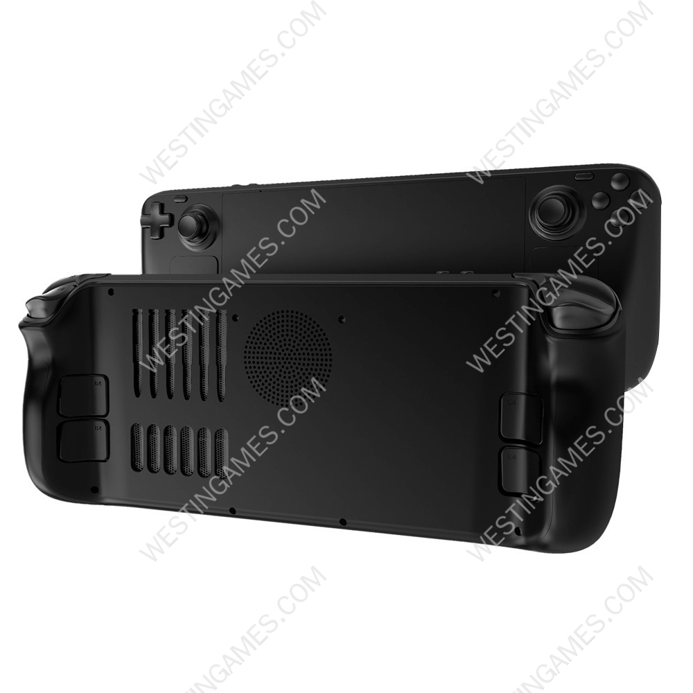 Modified Heat Sink Backshell Rear Back Plate Shell Replacement Case Set Accessories For Steam Deck - Black