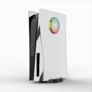 Mirror Chrome Replacement Housing Case Faceplate Cover with Vented Circle Design for PS5 HUD System - Silver