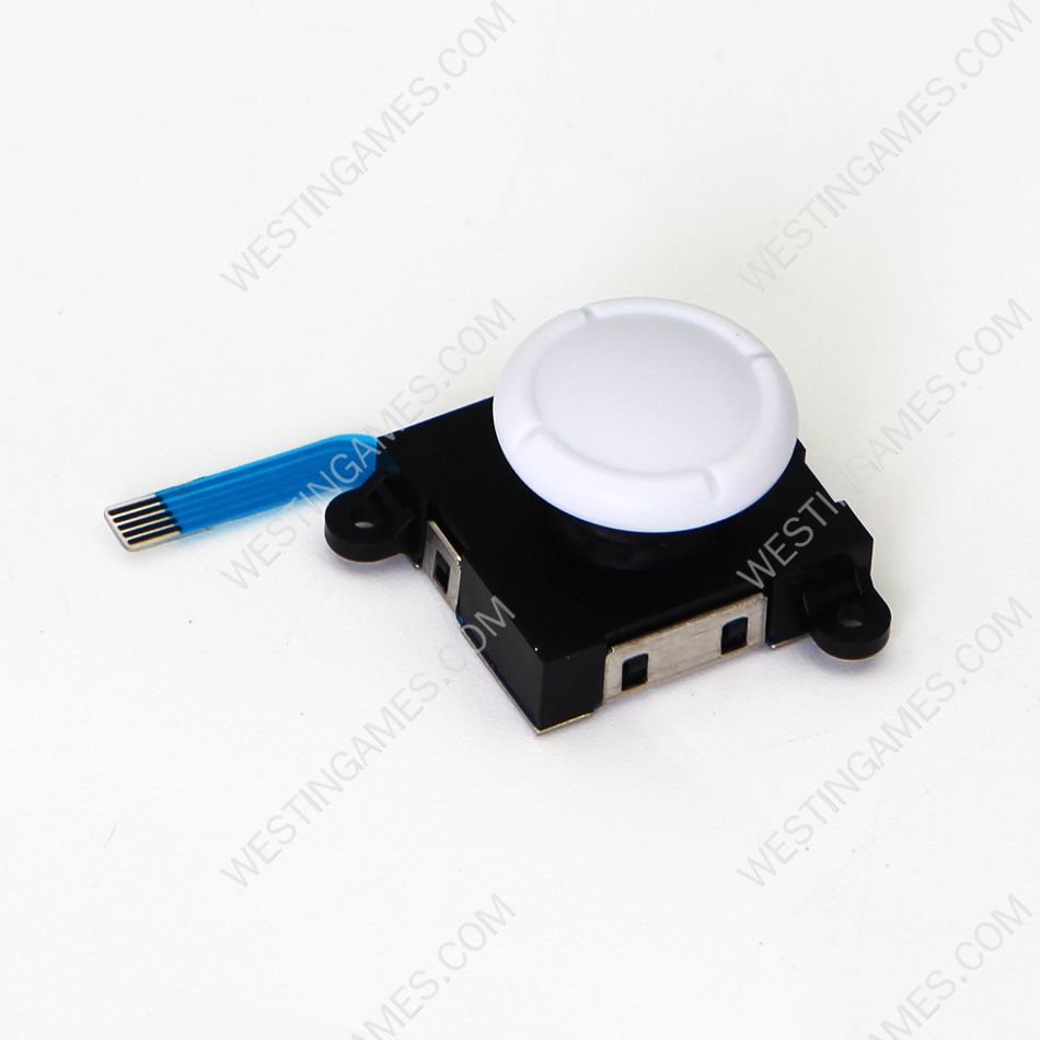 New 3D Button Analog Sticks Controller Thumbstick Replacement Parts for NS Switch - White