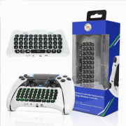 Rechargeable Wireless Mini Keyboard Keypad built-in Speaker 3.5mm Jack for PS5 Edge Controller White