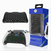 Rechargeable Wireless Mini Keyboard Keypad built-in Speaker 3.5mm Jack for PS5 Edge Controller Black