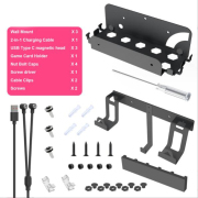 Multifunctional Wall Dock Stand Earphone Gamepad Control Wall Mounted Storage Shelf for Switch OLED Black