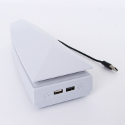 External Host Universal RGB Cooling Fan Dust-proof Top Heat Radiation Fan for PS5 Console - White 05