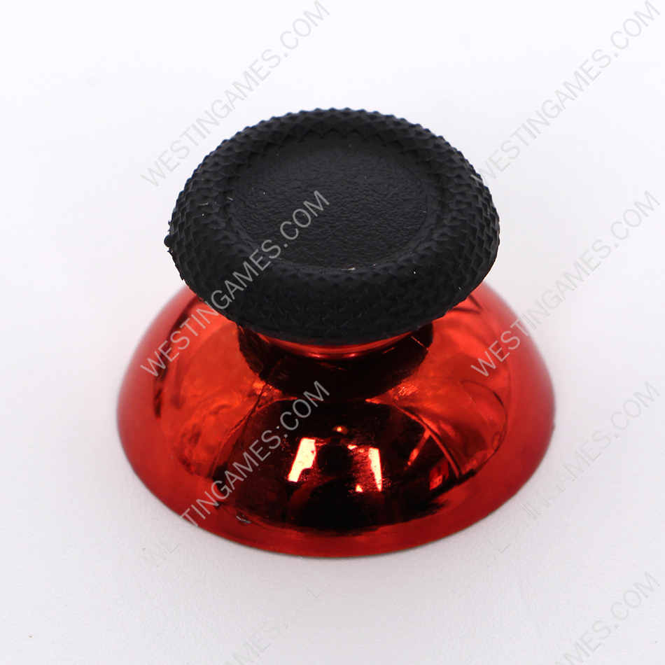 Mirror Chrome 3D Analog Top Cover Shell Thumb Stick Cap for PS5 Controller- Red