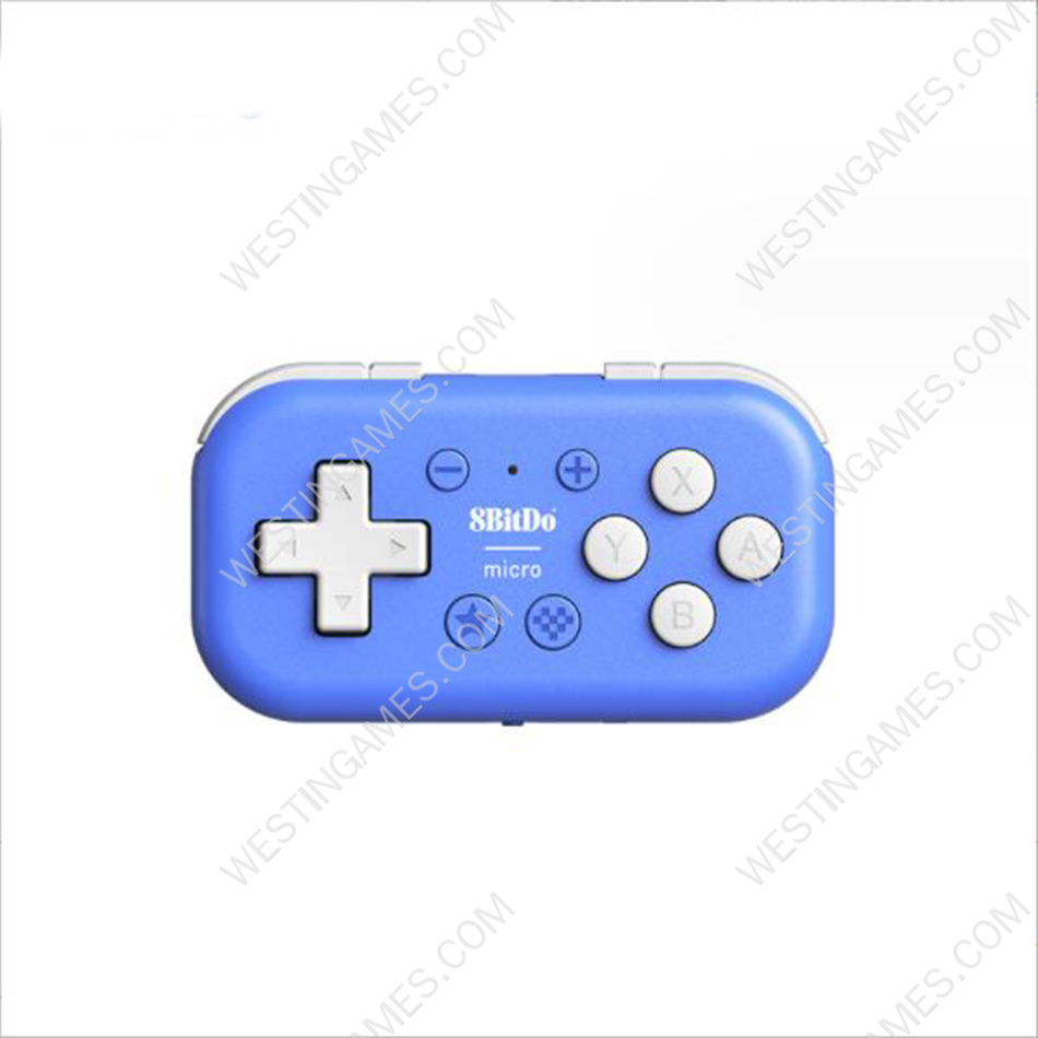 8BitDo Micro Bluetooth Controller Pocket-sized Mini gamepad for Switch, Android, and Raspberry Pi, Support Keyboard Mode -Blue