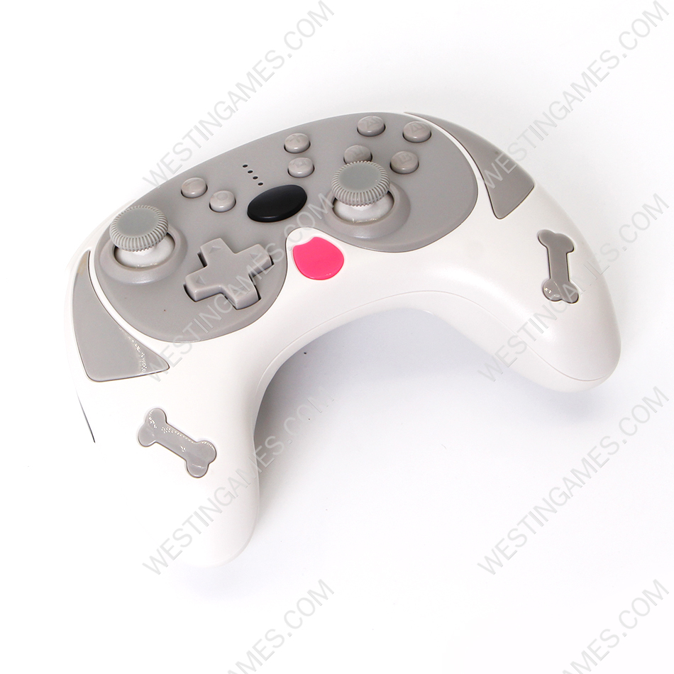 Pekingese Theme Bluetooth Wireless Handheld Pro Gamepad Controller with Wakeup for Switch Grey