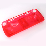 Transparent Crystal Protecting Cover Case with Stand for ROG Ally - Clear Red