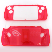 Transparent Crystal Protecting Cover Case with Stand for ROG Ally - Clear Red 04