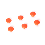6x Analog Gamepads Rockers Cap Cover Handle Button Grip Part Replacement for PS5 Edge Controller Orange