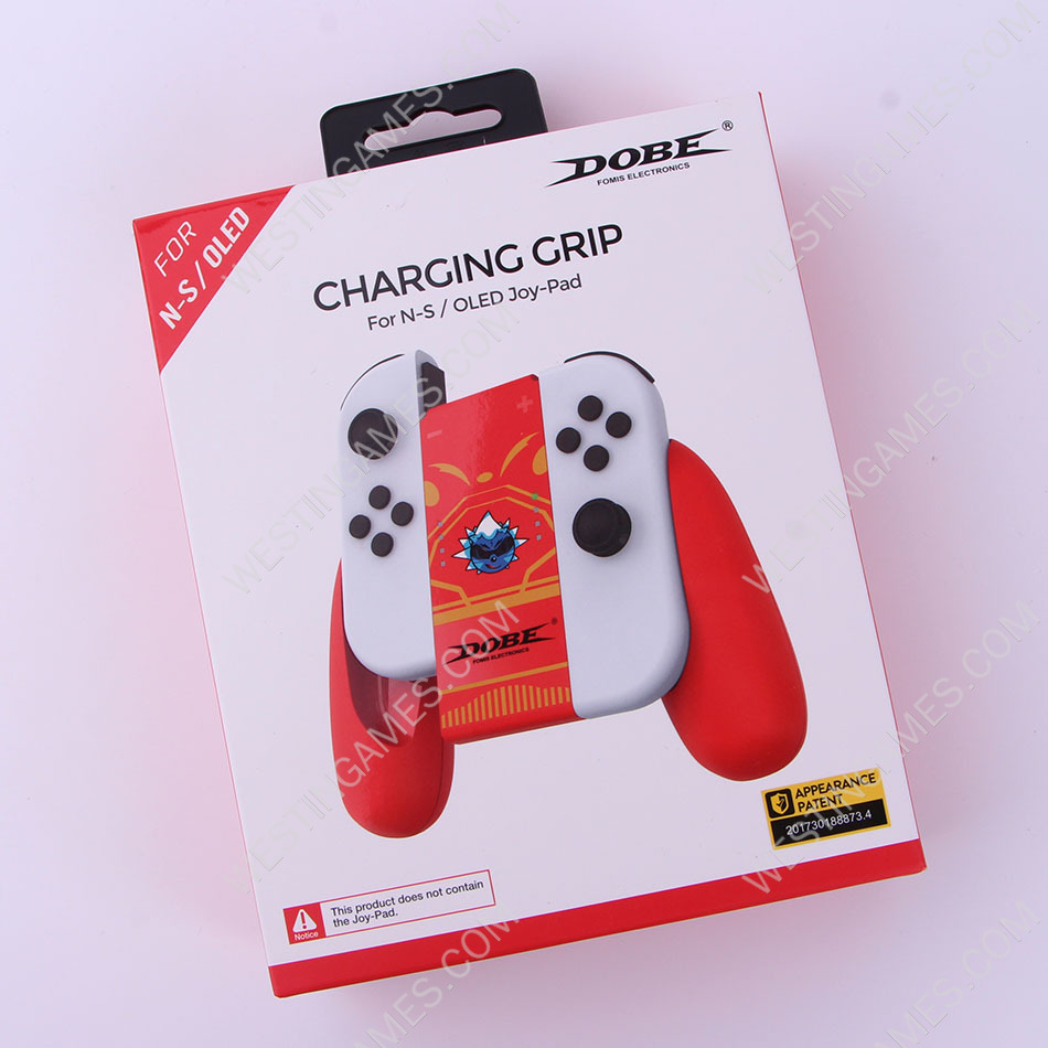 Handle Grip Convenient Handle Charging Handle Game Accessories TNS-880 for Switch OLED Left and Right Handles - Red