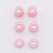 Cute Cat Claw Feet Night Light 8pcs Silicone Analog Thumb Grips Caps for Xbox One/S/Series X S/PS5/PS4/Switch Pro Gamepad Light Pink 02