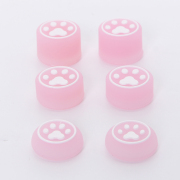 Cute Cat Claw Feet Night Light 8pcs Silicone Analog Thumb Grips Caps for Xbox One/S/Series X S/PS5/PS4/Switch Pro Gamepad Light Pink 03
