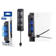 Rear Blu-ray Radiator Cooling Fan Blue Light Fan with 3 Speed Settings for PS5 Slim