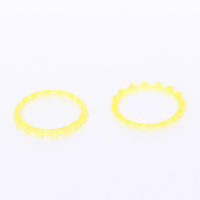 Analog Thumbstick Accent Rings Replacement Parts For PS5 Controller - Clear Yellow 02