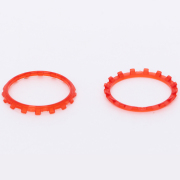 Analog Thumbstick Accent Rings Replacement Parts For PS5 Controller - Clear Red 02