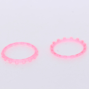 Analog Thumbstick Accent Rings Replacement Parts For PS5 Controller - Clear Pink 02