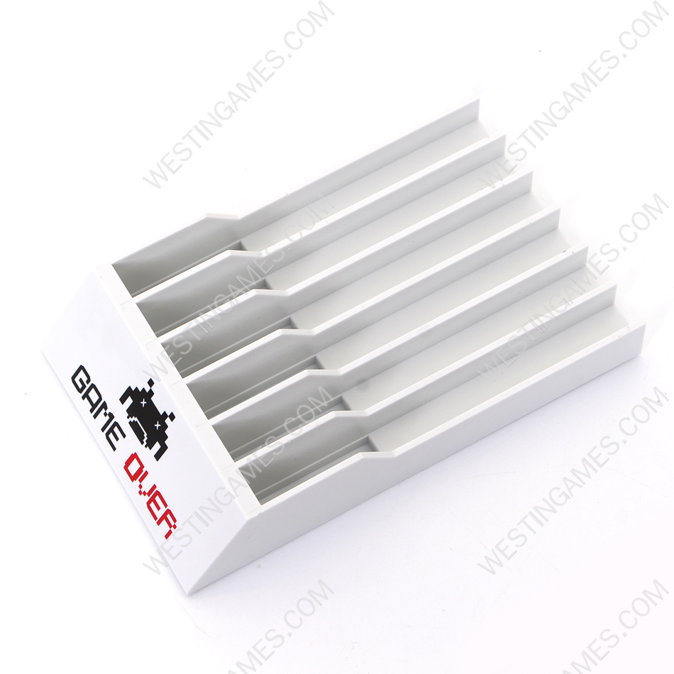 6 Game Disc Storage Seat Gamebox Stand for Switch oled and Switch Lite White Game OVer