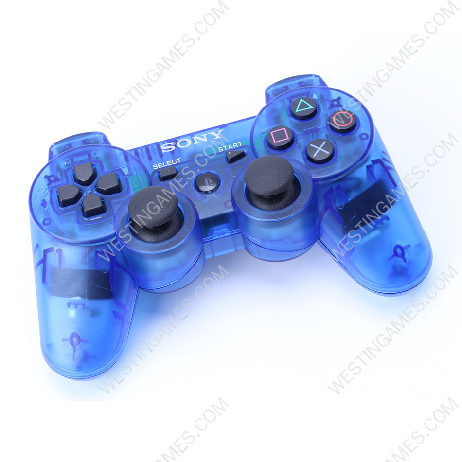 Dual Shock DualShock 3 Wireless Bluetooth Controller for PS3 Transparent Blue