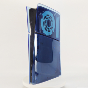 Replacement Housing Case Faceplate Integrated Cover for PS5 Slim DE System - Transparent Blue