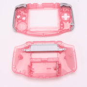 Complete Housing Shell Cover Case Replacement for GBA - Clear Pink 04