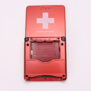 Complete Clear Housing Shell Cover Case Replacement for GBA SP - Swiss Game Edition Red 04