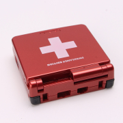 Complete Clear Housing Shell Cover Case Replacement for GBA SP - Swiss Game Edition Red 05