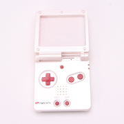 Complete Clear Housing Shell Cover Case Replacement for GBA SP - Rip Curl White 03