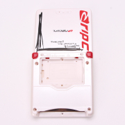 Complete Clear Housing Shell Cover Case Replacement for GBA SP - Rip Curl White 04