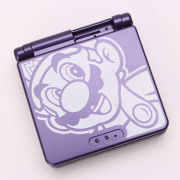 Complete Clear Housing Shell Cover Case Replacement for GBA SP - Mario Purple