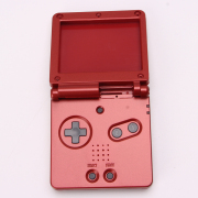 Complete Clear Housing Shell Cover Case Replacement for GBA SP - Deep Red 04
