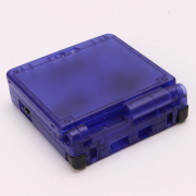 Complete Clear Housing Shell Cover Case Replacement for GBA SP - Clear Deep Purple 03