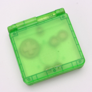 Complete Clear Housing Shell Cover Case Replacement for GBA SP - Clear Green